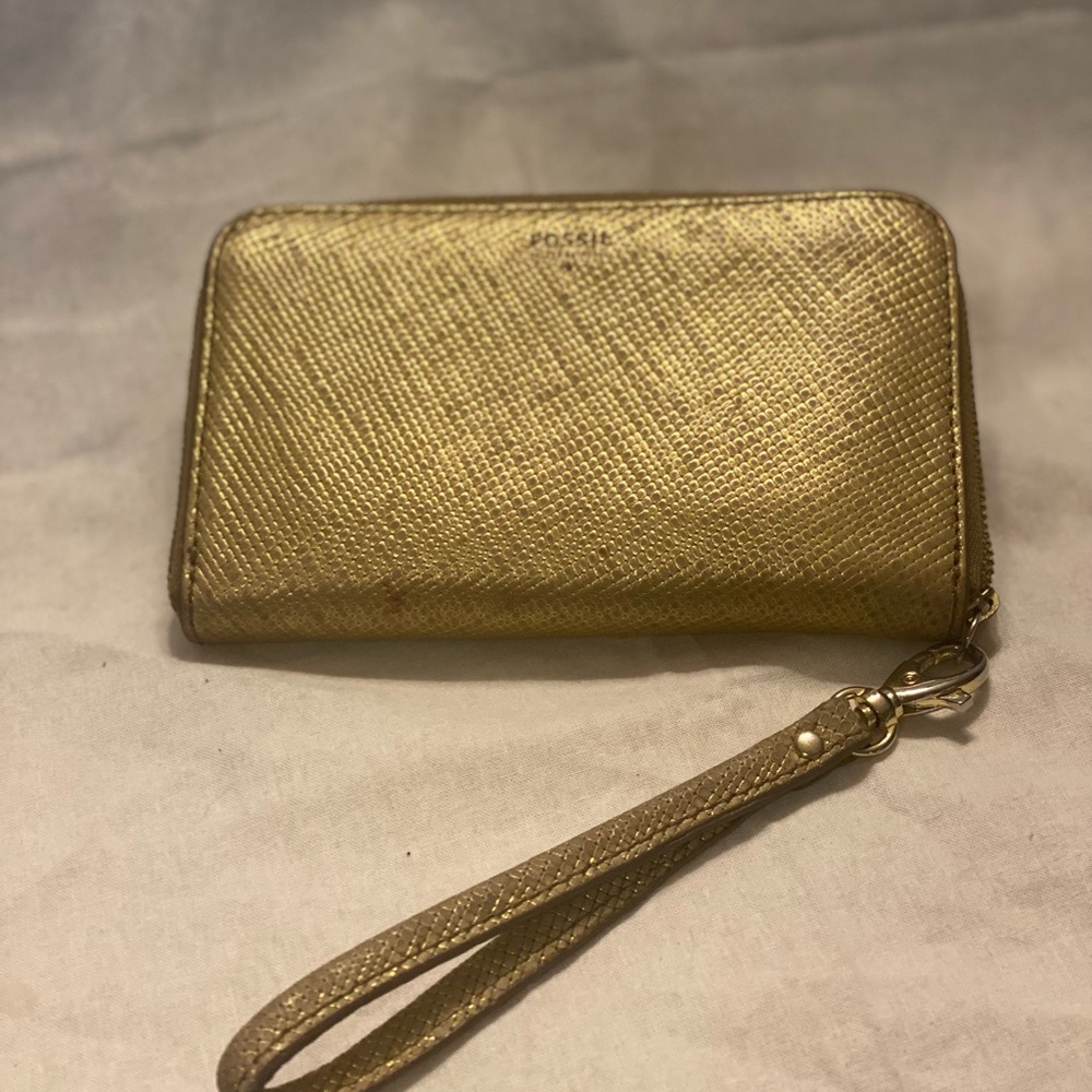 Fossil Gold Wristlet